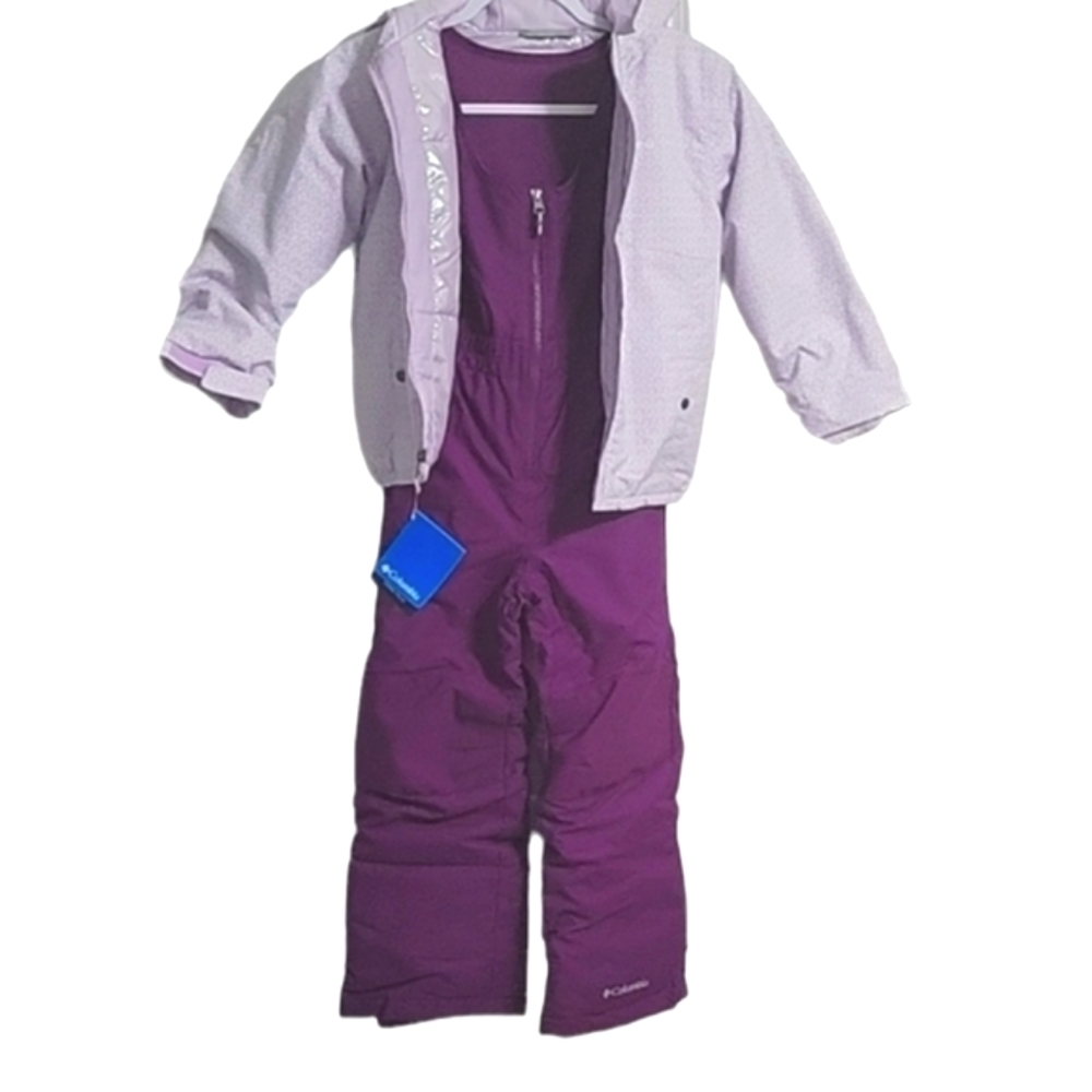 Columbia Coat Winter Waterproof Insulated Jacket Matching Snow Bib Pants sz 6
